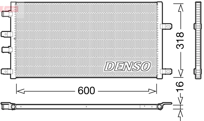 Радиатор охлаждение двигателя DENSO DRM12011