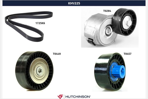 Поликлиновой ременный комплект HUTCHINSON KHV 225
