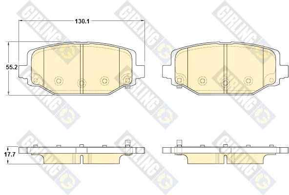 Комплект тормозных колодок дисковый тормоз GIRLING 6119369