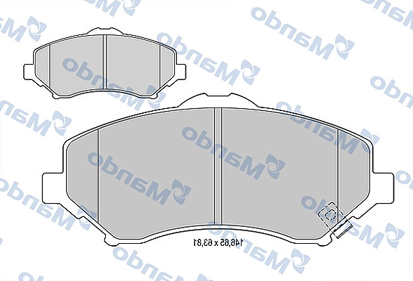 Комплект тормозных колодок дисковый тормоз MANDO MBF015453