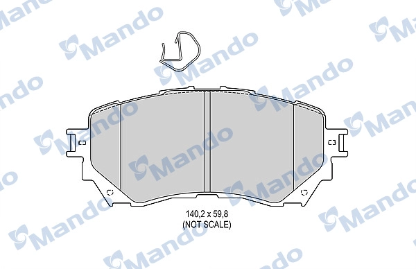 Комплект тормозных колодок дисковый тормоз MANDO MBF015646