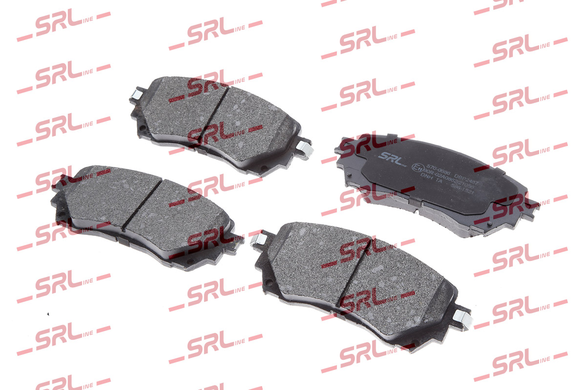 Комплект тормозных колодок дисковый тормоз SRLINE S70-0686