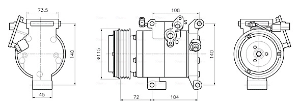 Компрессор кондиционер AVA QUALITY COOLING MZAK304