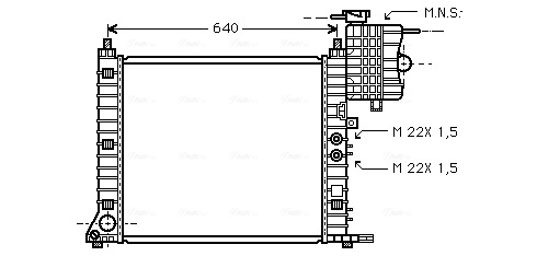 Радиатор охлаждение двигателя AVA QUALITY COOLING MSA2218