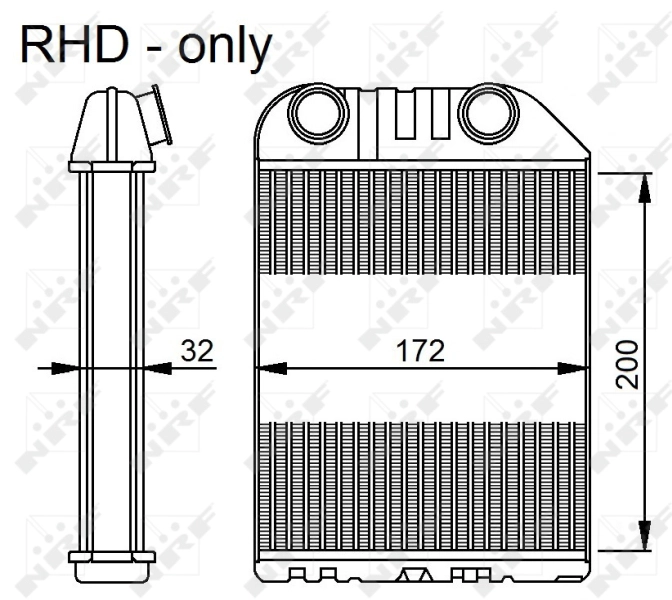 Теплообменник отопление салона NRF 54286