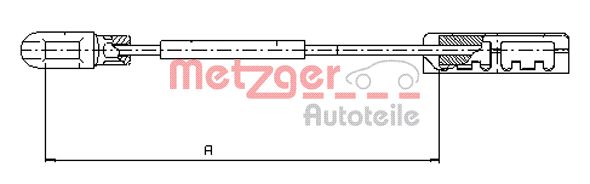 Тросик cтояночный тормоз METZGER 11.5935