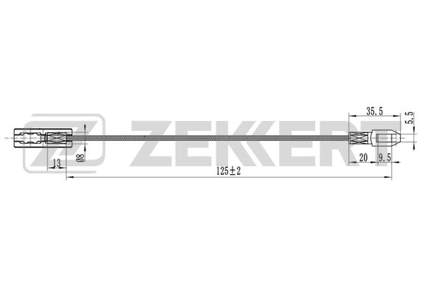 Тросик cтояночный тормоз ZEKKERT BZ-1324