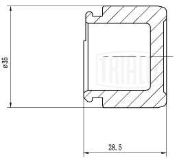 Поршень корпус скобы тормоза TRIALLI RCF 032114