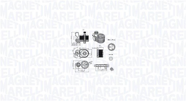 Масляный радиатор двигательное масло MAGNETI MARELLI 350300001100