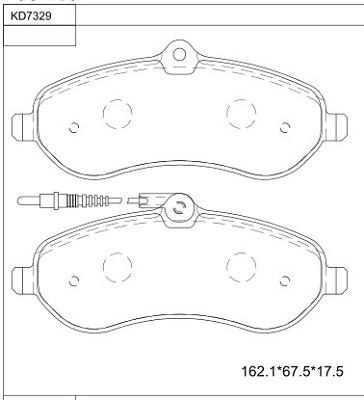 Комплект тормозных колодок дисковый тормоз ASIMCO KD7329