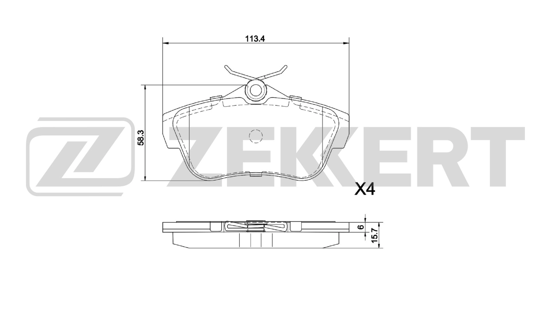 Комплект тормозных колодок дисковый тормоз ZEKKERT BS-2938