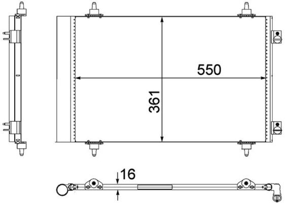 Конденсатор кондиционер behr premium line MAHLE/KNECHT AC 487 000P