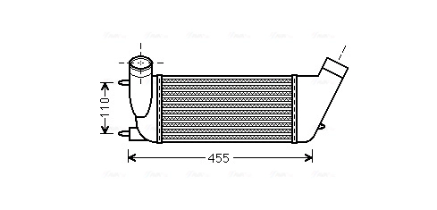Интеркулер AVA QUALITY COOLING PEA4347