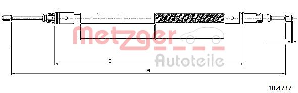 Тросик cтояночный тормоз METZGER 10.4737
