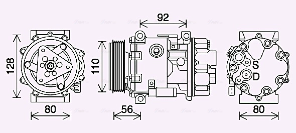 Компрессор кондиционер AVA QUALITY COOLING PEK415