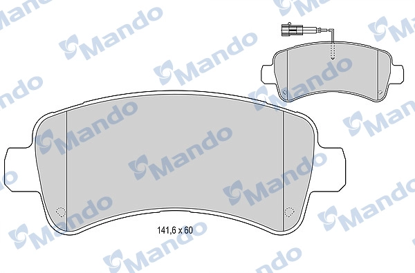 Комплект тормозных колодок дисковый тормоз MANDO MBF015954