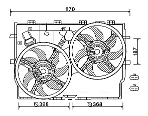 Вентилятор охлаждение двигателя AVA QUALITY COOLING FT7586