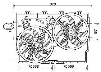 Вентилятор охлаждение двигателя AVA QUALITY COOLING FT7588