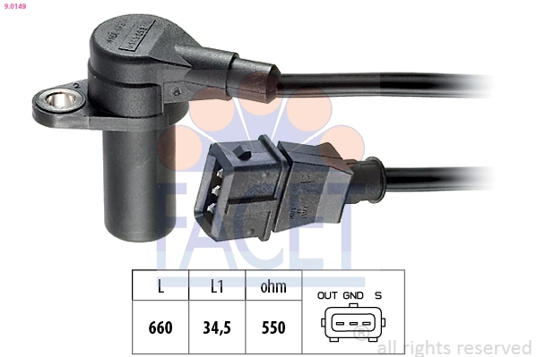 Датчик импульсов made in italy - oe equivalent FACET 9.0149