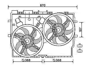 Вентилятор охлаждение двигателя AVA QUALITY COOLING FT7583