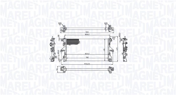 Радиатор охлаждение двигателя MAGNETI MARELLI 350213215200