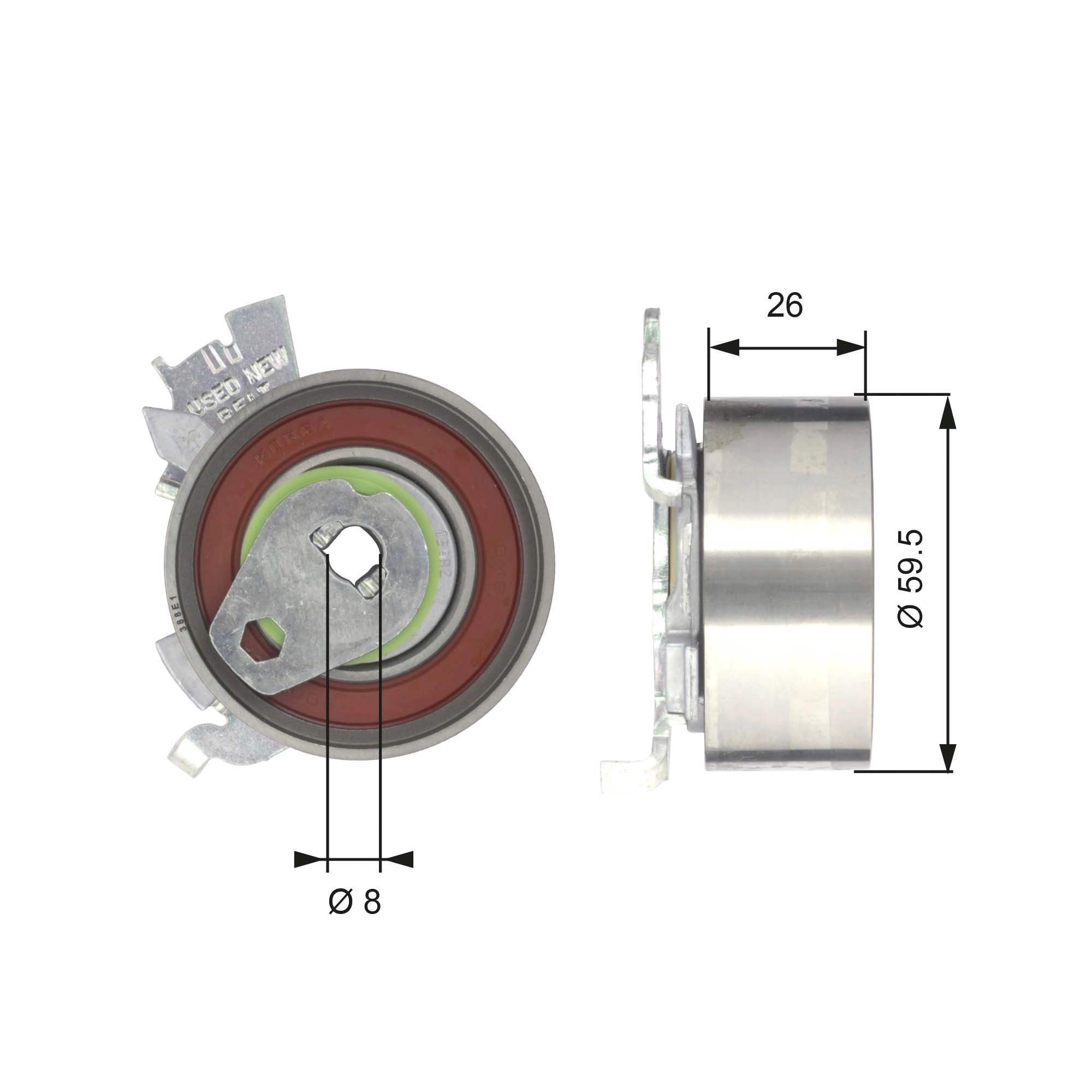 Натяжной ролик ремень грм powergrip GATES T43106