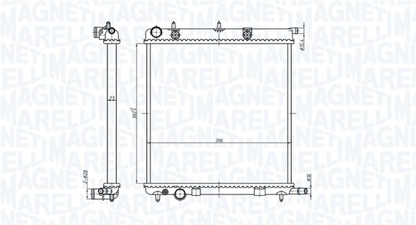 Радиатор охлаждение двигателя MAGNETI MARELLI 350213819000