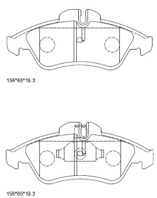 Комплект тормозных колодок дисковый тормоз ASIMCO KD7799