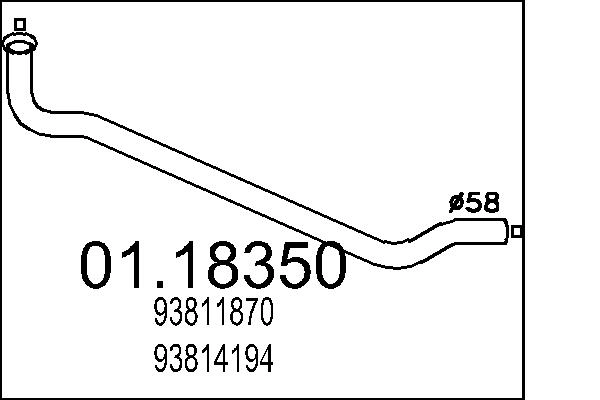 Труба выхлопного газа MTS 01.18350