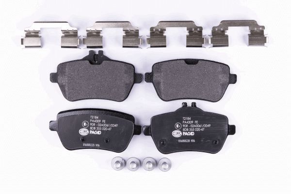 Комплект тормозных колодок дисковый тормоз HELLA/BEHR/PAGID 8DB 355 020-471