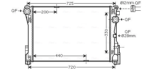 Радиатор охлаждение двигателя AVA QUALITY COOLING MS2693