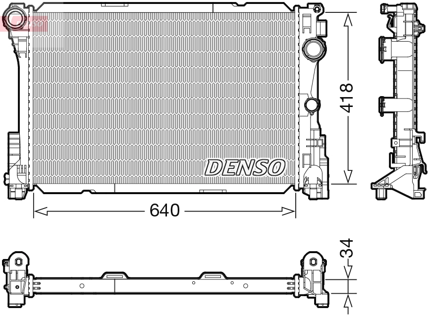 Радиатор охлаждение двигателя DENSO DRM17115