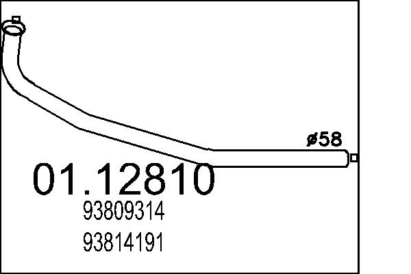 Труба выхлопного газа MTS 01.12810
