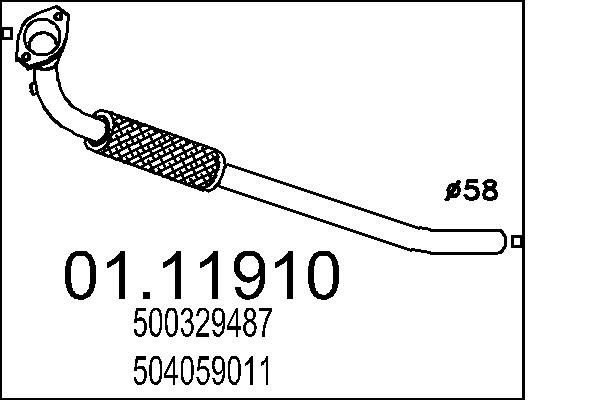 Труба выхлопного газа MTS 01.11910