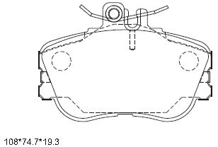 Комплект тормозных колодок дисковый тормоз ASIMCO KD7749