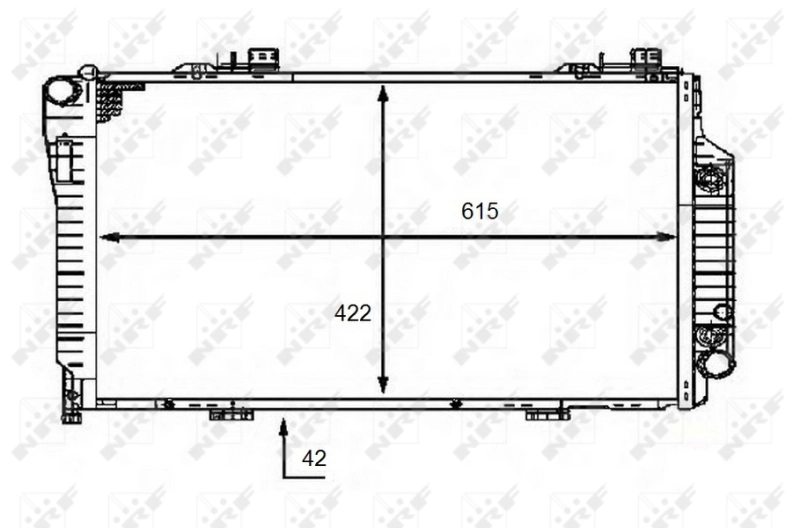 Радиатор охлаждение двигателя NRF 58483