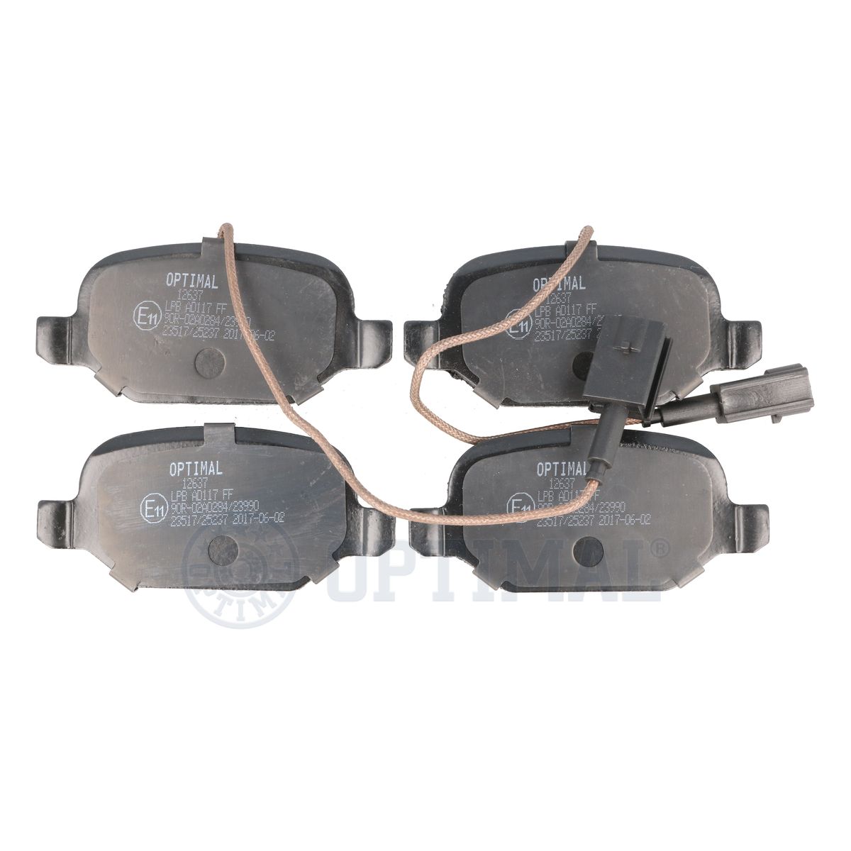 Комплект тормозных колодок дисковый тормоз OPTIMAL BP-12637