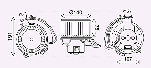 Вентилятор салона AVA QUALITY COOLING AL8154