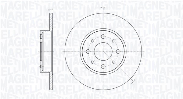 Тормозной диск MAGNETI MARELLI 361302040357