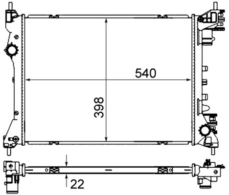 Радиатор охлаждение двигателя behr MAHLE/KNECHT CR 2056 000S