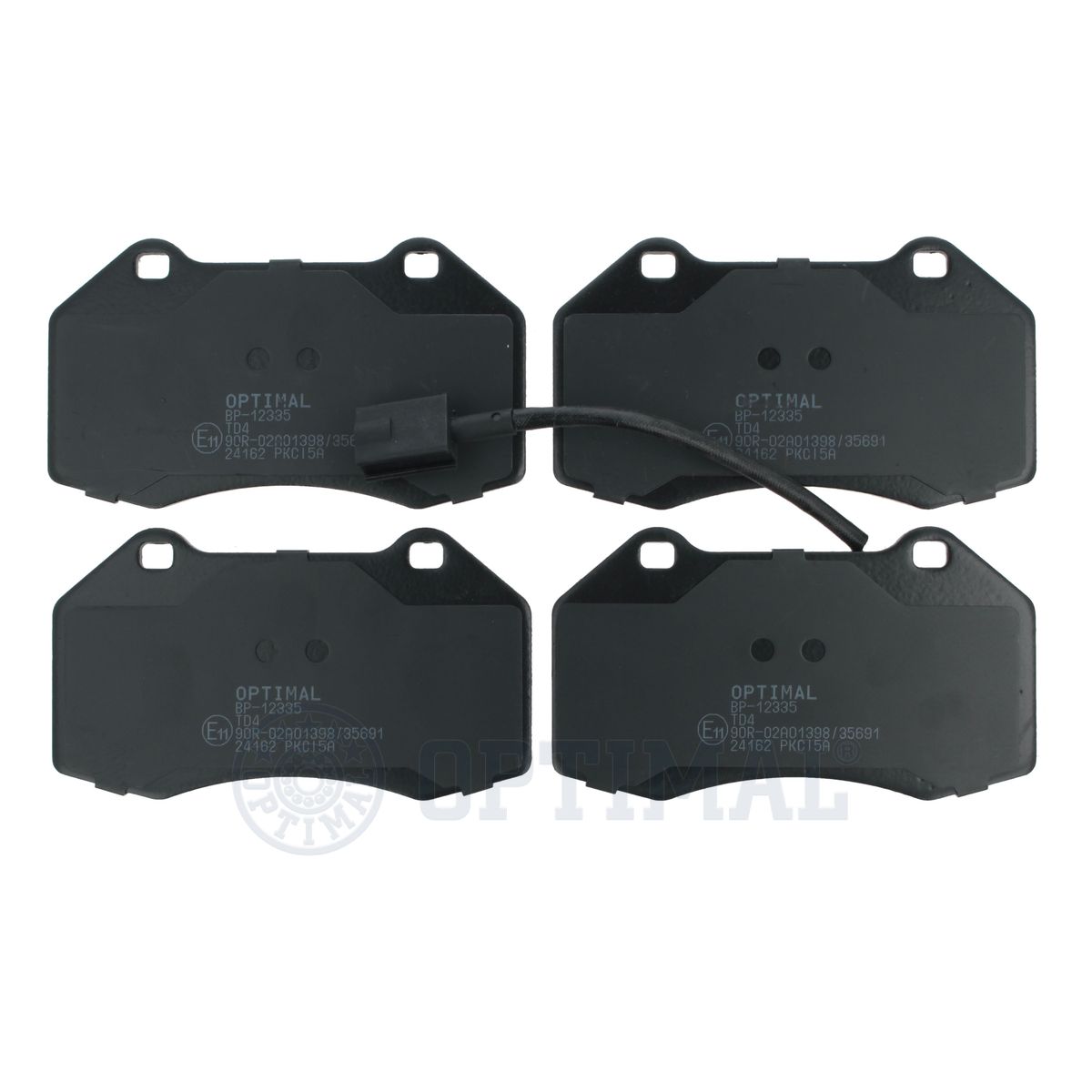 Комплект тормозных колодок дисковый тормоз OPTIMAL BP-12335