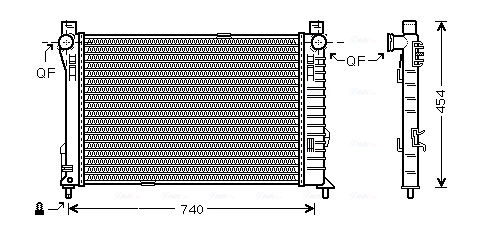 Радиатор охлаждение двигателя AVA QUALITY COOLING MS2338