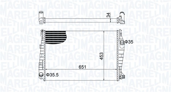 Радиатор охлаждение двигателя MAGNETI MARELLI 350213152000
