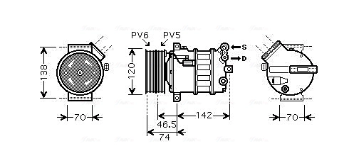 Компрессор кондиционер AVA QUALITY COOLING ALAK106