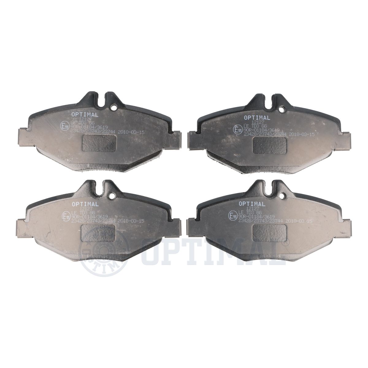 Комплект тормозных колодок дисковый тормоз OPTIMAL BP-12127