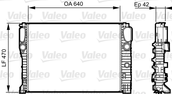 Радиатор охлаждение двигателя VALEO 732855