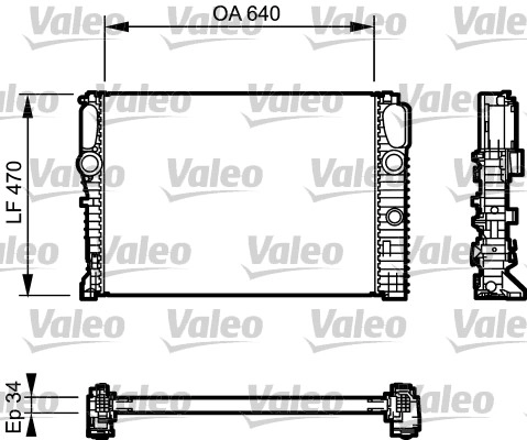 Радиатор охлаждение двигателя VALEO 732849