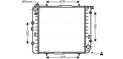 Радиатор охлаждение двигателя AVA QUALITY COOLING MS2038