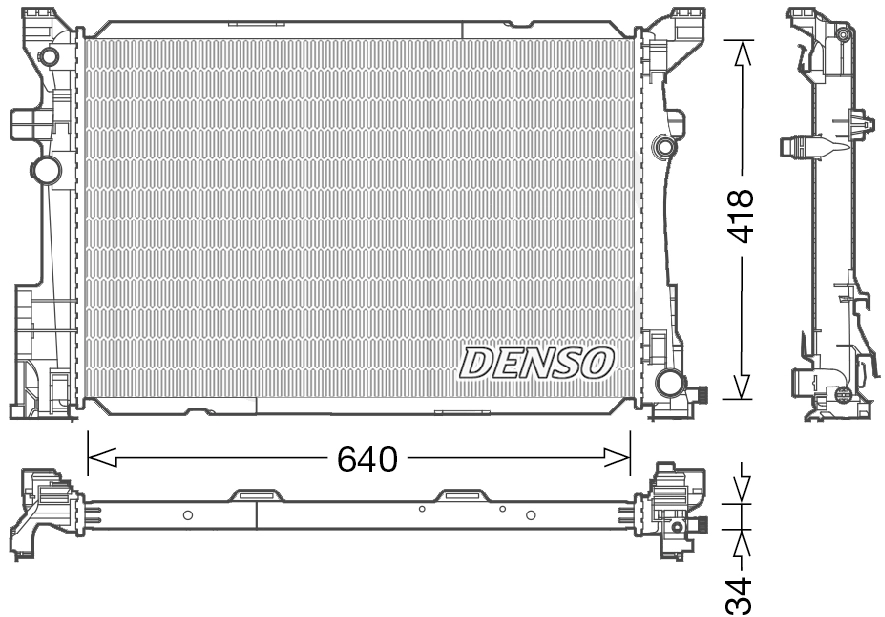 Радиатор охлаждение двигателя DENSO DRM17054