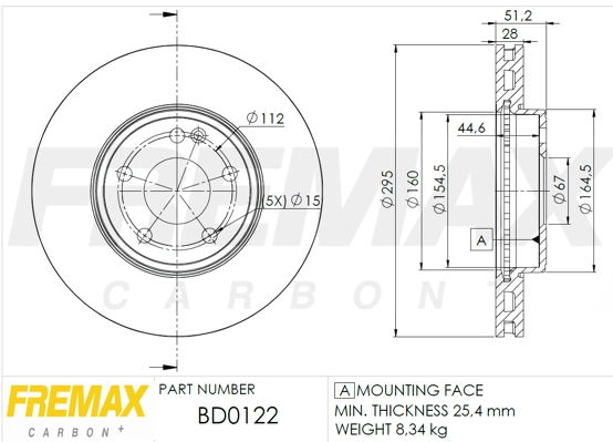 Тормозной диск FREMAX BD-0122